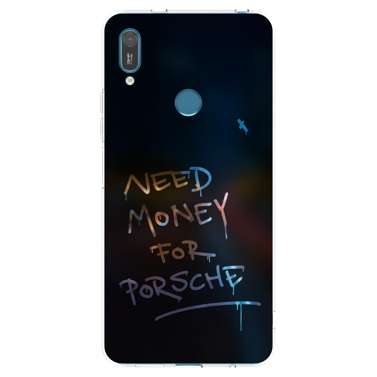 Picasee husă transparentă din silicon pentru Huawei Y7 2019 - Neon Nights