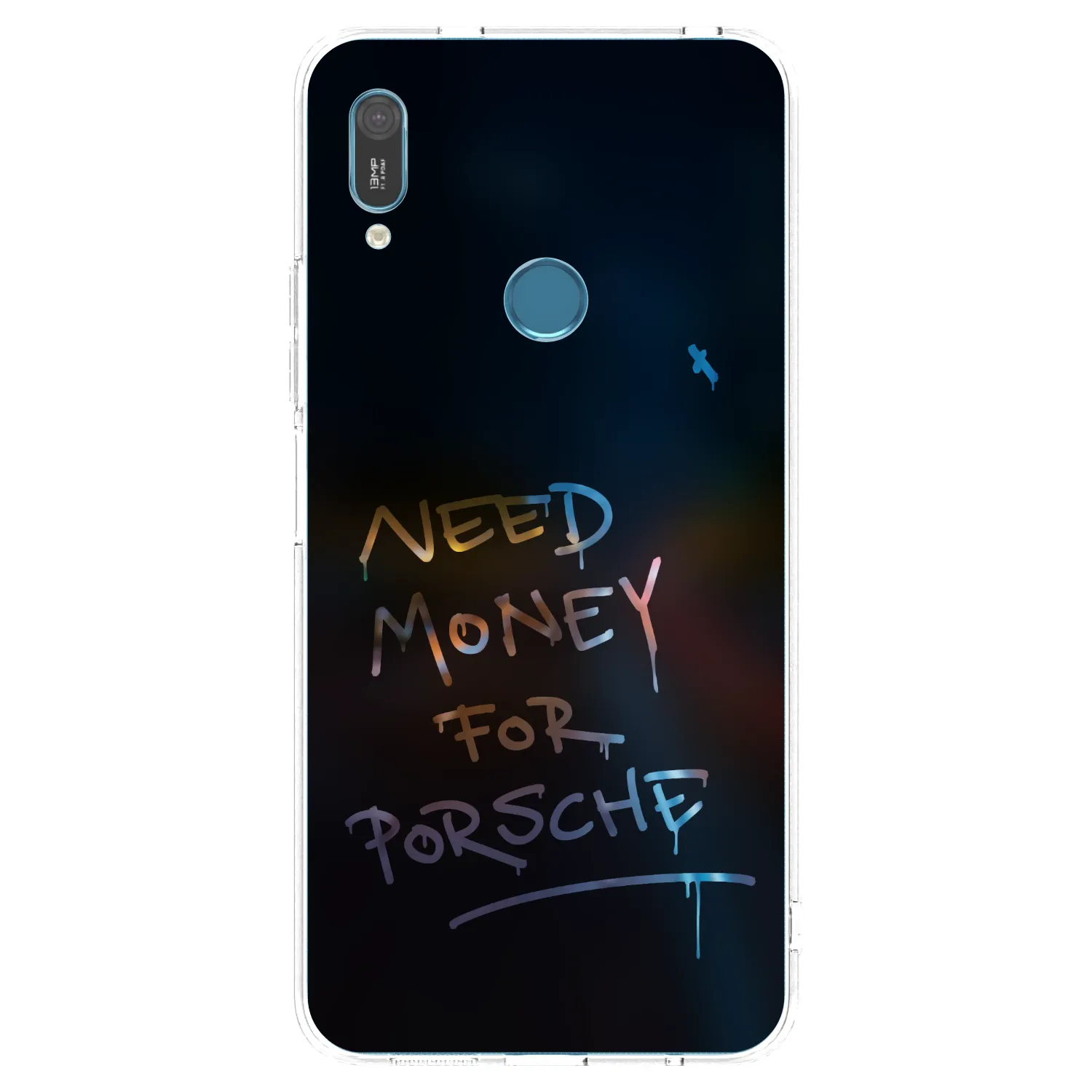 Picasee husă transparentă din silicon pentru Huawei Y6 2019 - Neon Nights