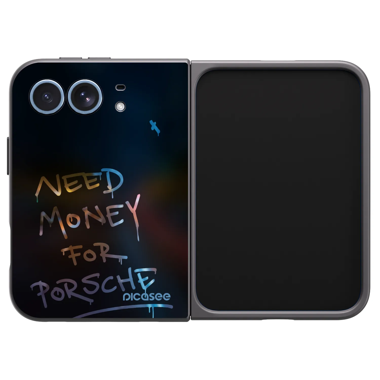 Picasee husă neagră din silicon pentru Apple iPhone Duo - Neon Nights