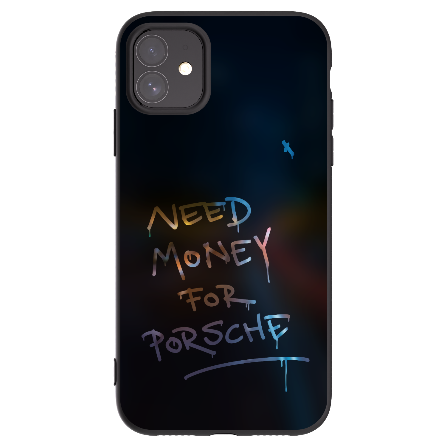 Picasee husă neagră din silicon pentru Apple iPhone 11 - Neon Nights