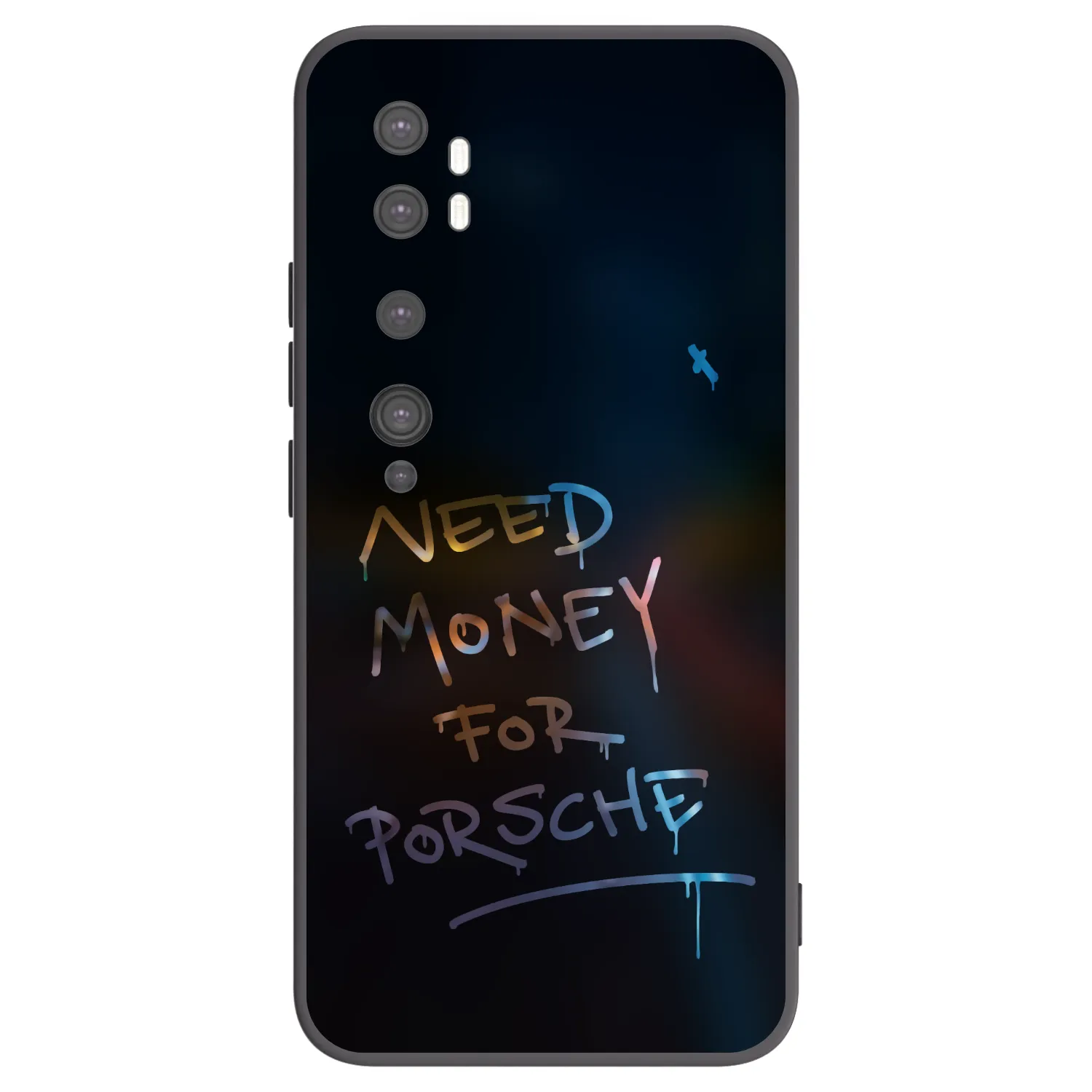 Picasee husă neagră din silicon pentru Xiaomi Mi Note 10 (Pro) - Neon Nights