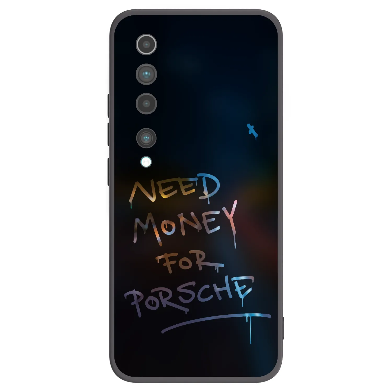 Picasee husă neagră din silicon pentru Xiaomi Mi 10 - Neon Nights