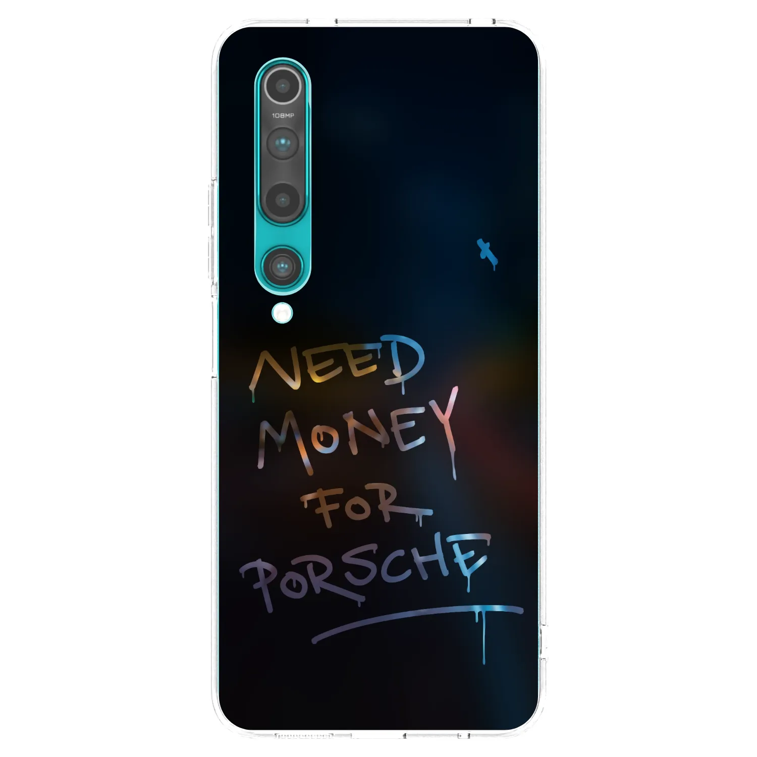 Picasee husă transparentă din silicon pentru Xiaomi Mi 10 - Neon Nights