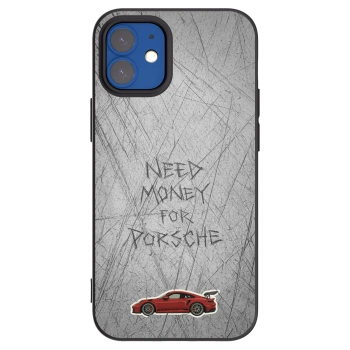 Picasee husă neagră din silicon pentru Apple iPhone 12 mini - Garage Scratch