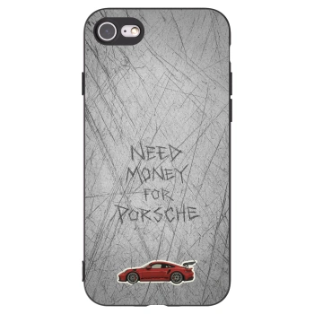 Picasee husă neagră din silicon pentru Apple iPhone 8 - Garage Scratch