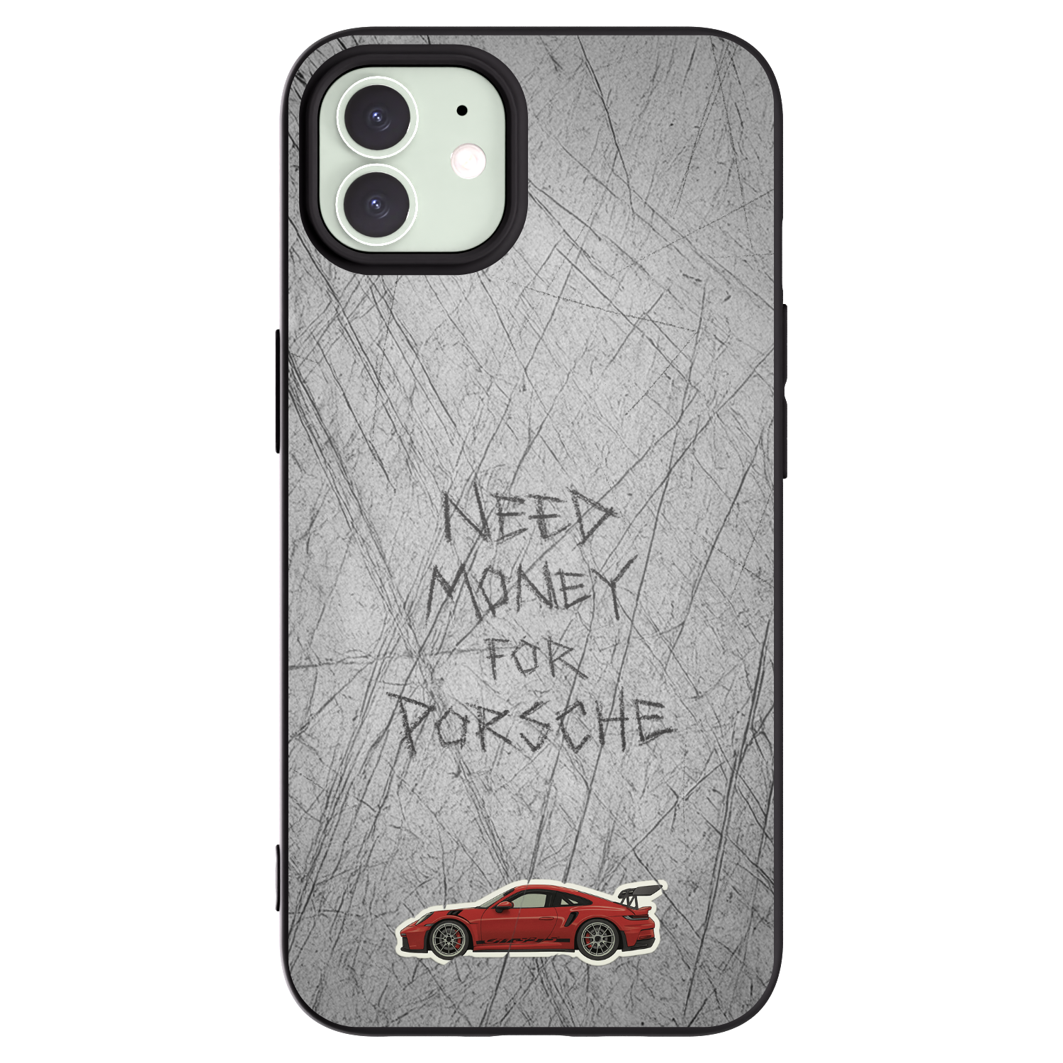 Picasee husă neagră din silicon pentru Apple iPhone 12 - Garage Scratch