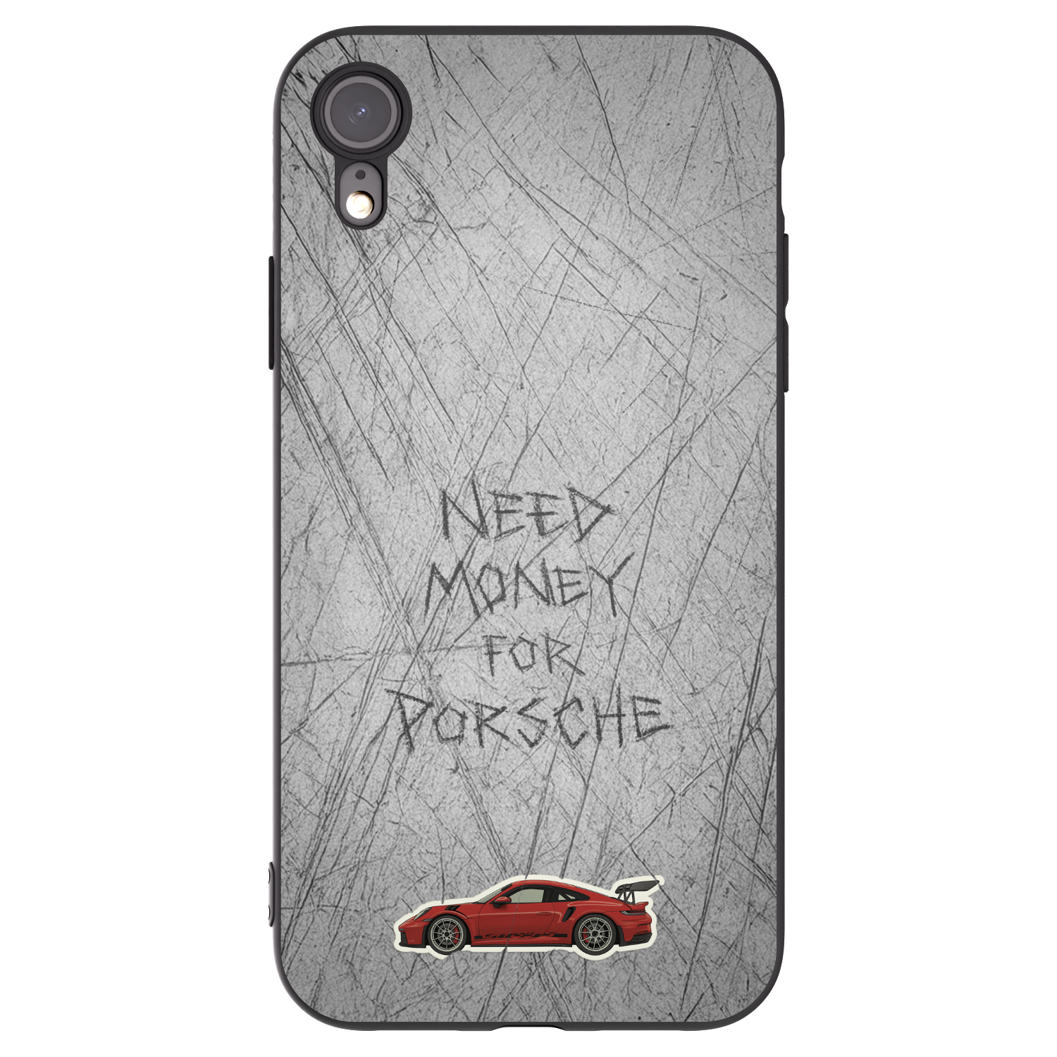 Picasee husă neagră din silicon pentru Apple iPhone XR - Garage Scratch