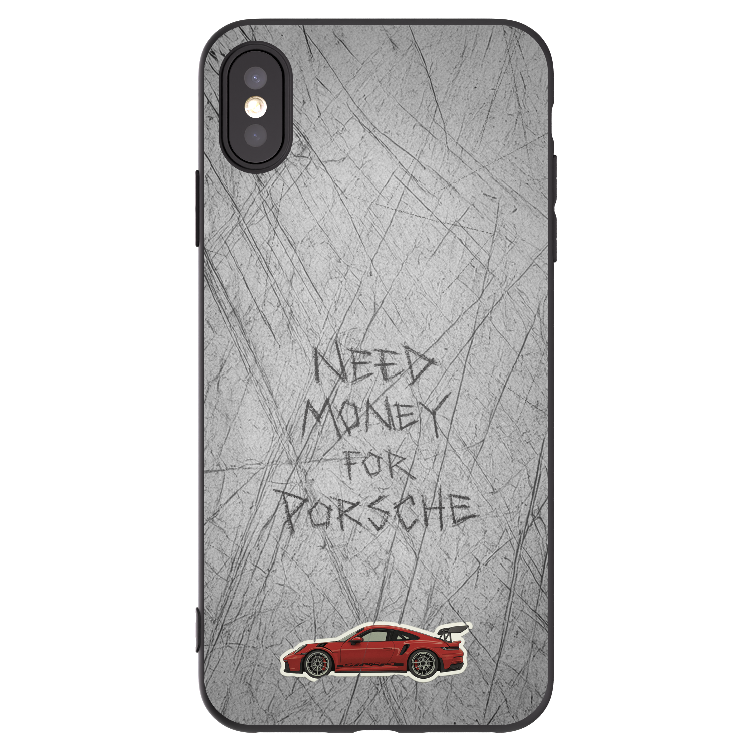 Picasee husă neagră din silicon pentru Apple iPhone XS Max - Garage Scratch