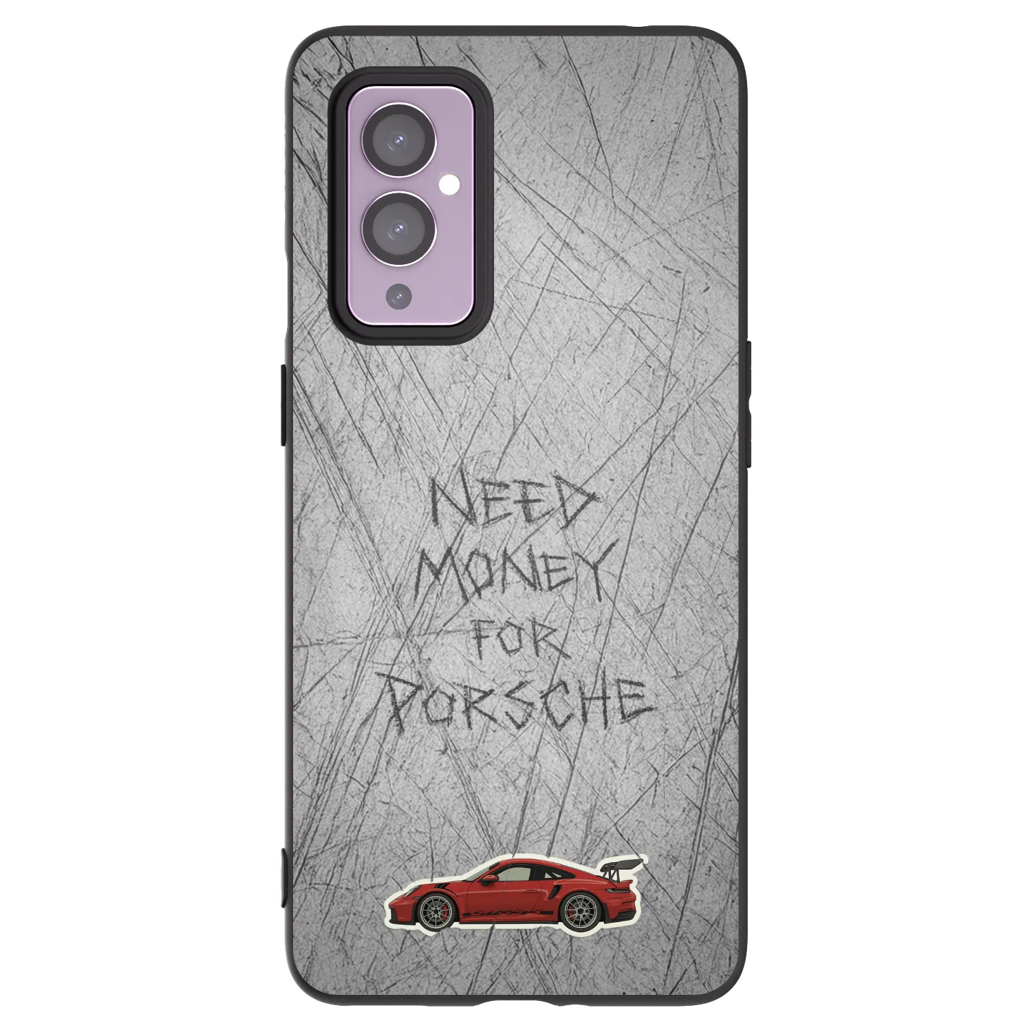 Picasee husă neagră din silicon pentru OnePlus 9 - Garage Scratch