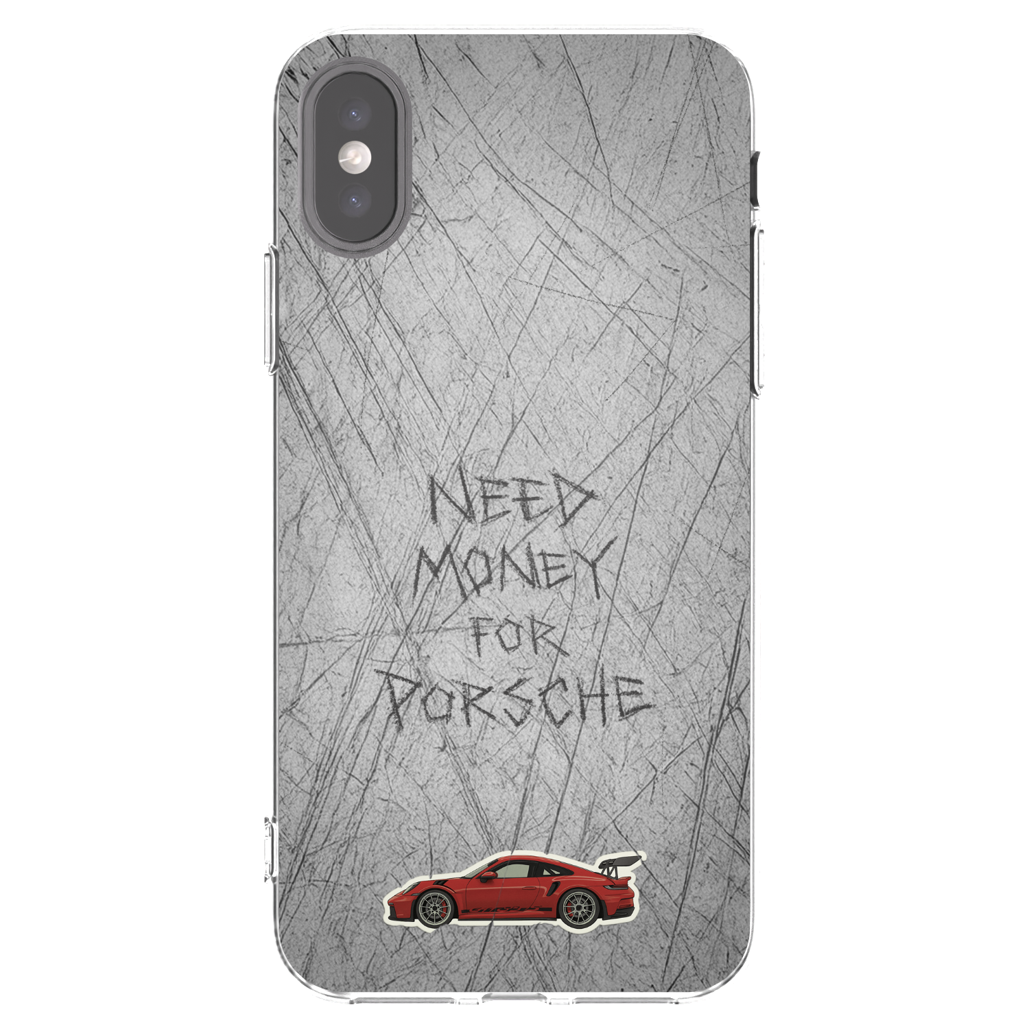 Picasee husă transparentă din silicon pentru Apple iPhone X/XS - Garage Scratch