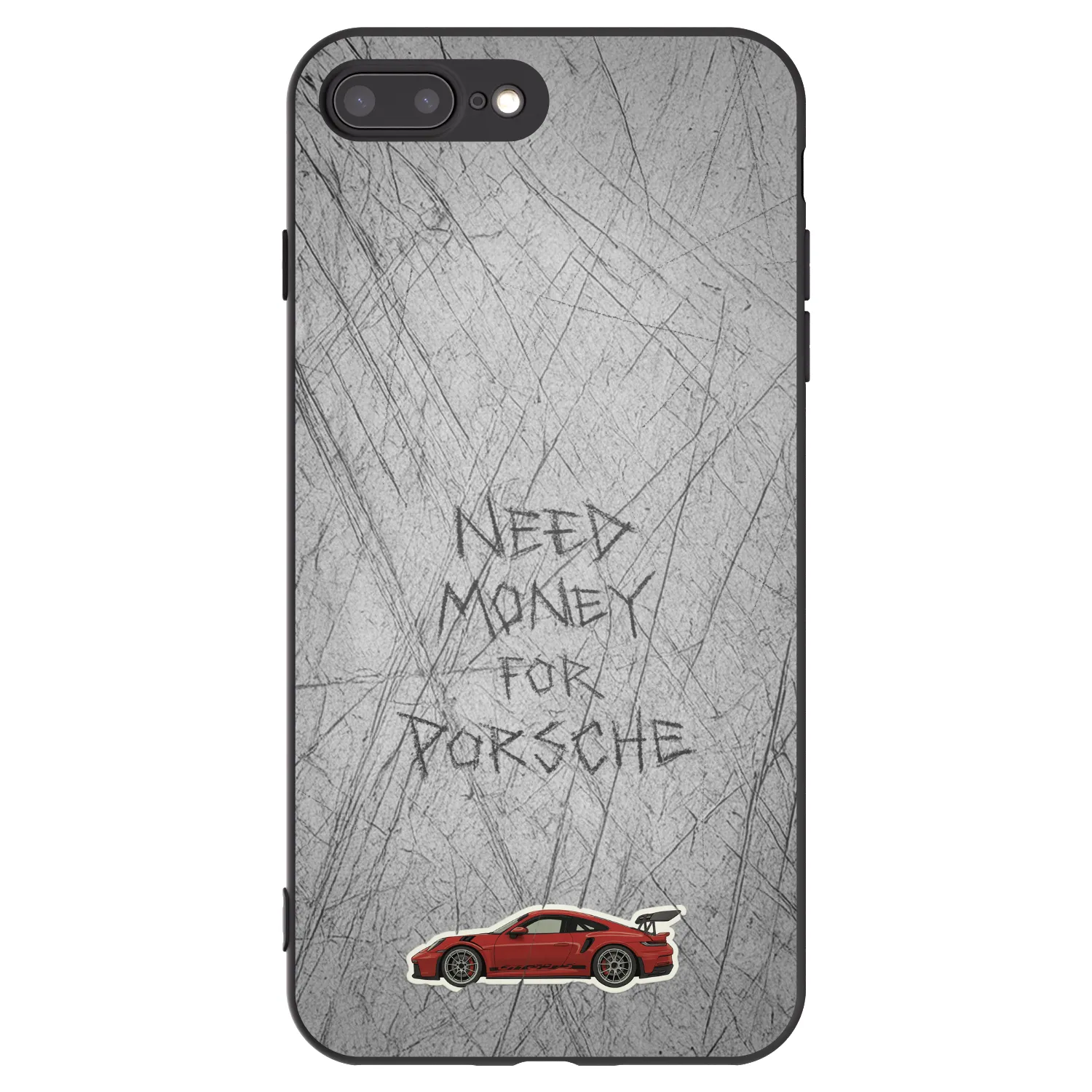 Picasee husă neagră din silicon pentru Apple iPhone 7 Plus - Garage Scratch