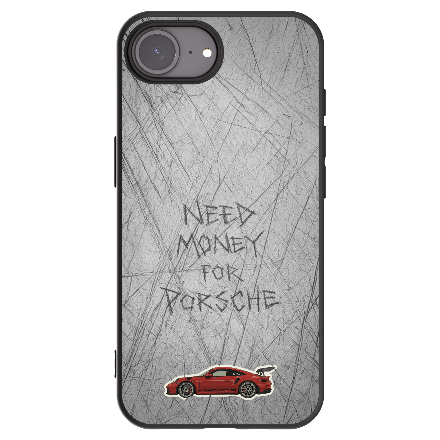 Picasee husă neagră din silicon pentru Apple iPhone 16e - Garage Scratch