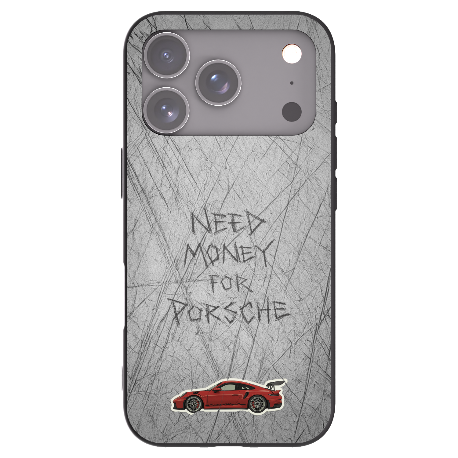 Picasee husă neagră din silicon pentru Apple iPhone 17 Pro - Garage Scratch