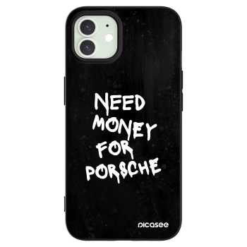 Picasee husă neagră din silicon pentru Apple iPhone 12 - Black Dollar