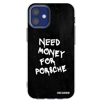 Picasee husă transparentă din silicon pentru Apple iPhone 12 mini - Black Dollar