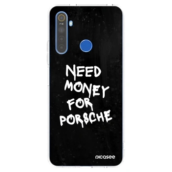 Picasee husă transparentă din silicon pentru Realme 5 - Black Dollar