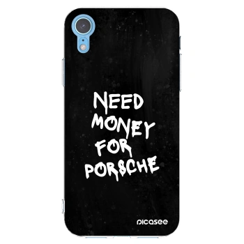 Picasee husă transparentă din silicon pentru Apple iPhone XR - Black Dollar