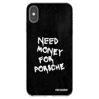 Picasee husă transparentă din silicon pentru Apple iPhone XS Max - Black Dollar