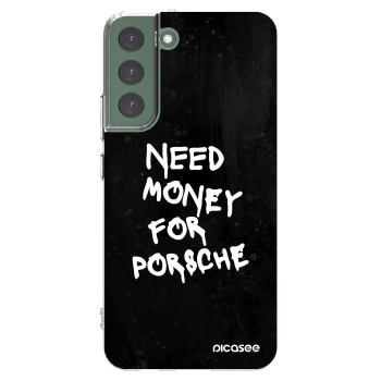 Picasee husă transparentă din silicon pentru Samsung Galaxy S22+ 5G - Black Dollar