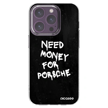 Picasee husă transparentă din silicon pentru Apple iPhone 14 Pro - Black Dollar