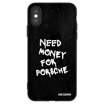 Picasee husă neagră din silicon pentru Apple iPhone X/XS - Black Dollar