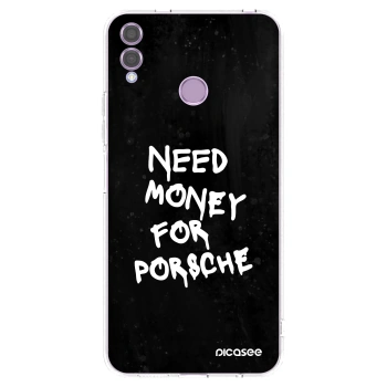 Picasee husă transparentă din silicon pentru Honor 8X - Black Dollar