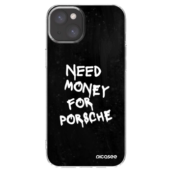 Picasee husă transparentă din silicon pentru Apple iPhone 15 Plus - Black Dollar