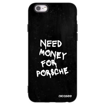 Picasee husă neagră din silicon pentru Apple iPhone 6/6S - Black Dollar