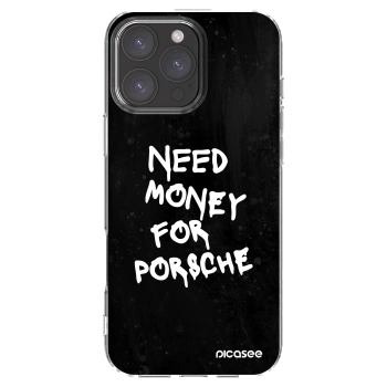 Picasee husă transparentă din silicon pentru Apple iPhone 16 Pro Max - Black Dollar