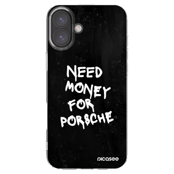 Picasee husă transparentă din silicon pentru Apple iPhone 16 Plus - Black Dollar