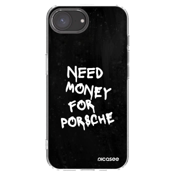 Picasee husă transparentă din silicon pentru Apple iPhone 16e - Black Dollar