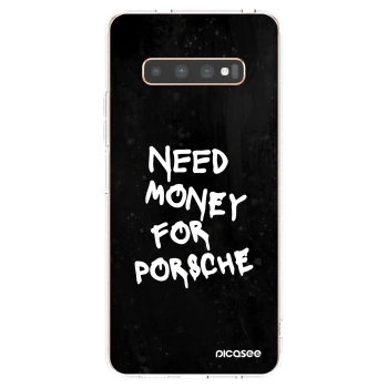 Picasee husă transparentă din silicon pentru Samsung Galaxy S10 Plus G975 - Black Dollar