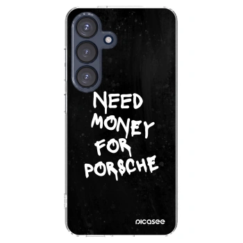 Picasee husă transparentă din silicon pentru Samsung Galaxy S25 5G - Black Dollar
