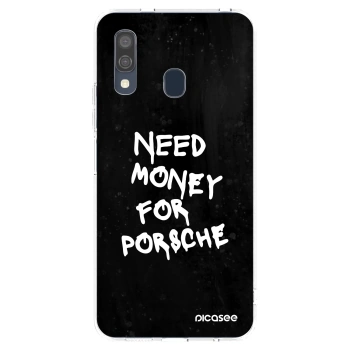 Picasee husă transparentă din silicon pentru Samsung Galaxy A40 A405F - Black Dollar
