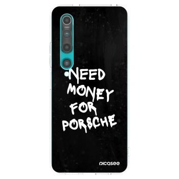 Picasee husă transparentă din silicon pentru Xiaomi Mi 10 - Black Dollar