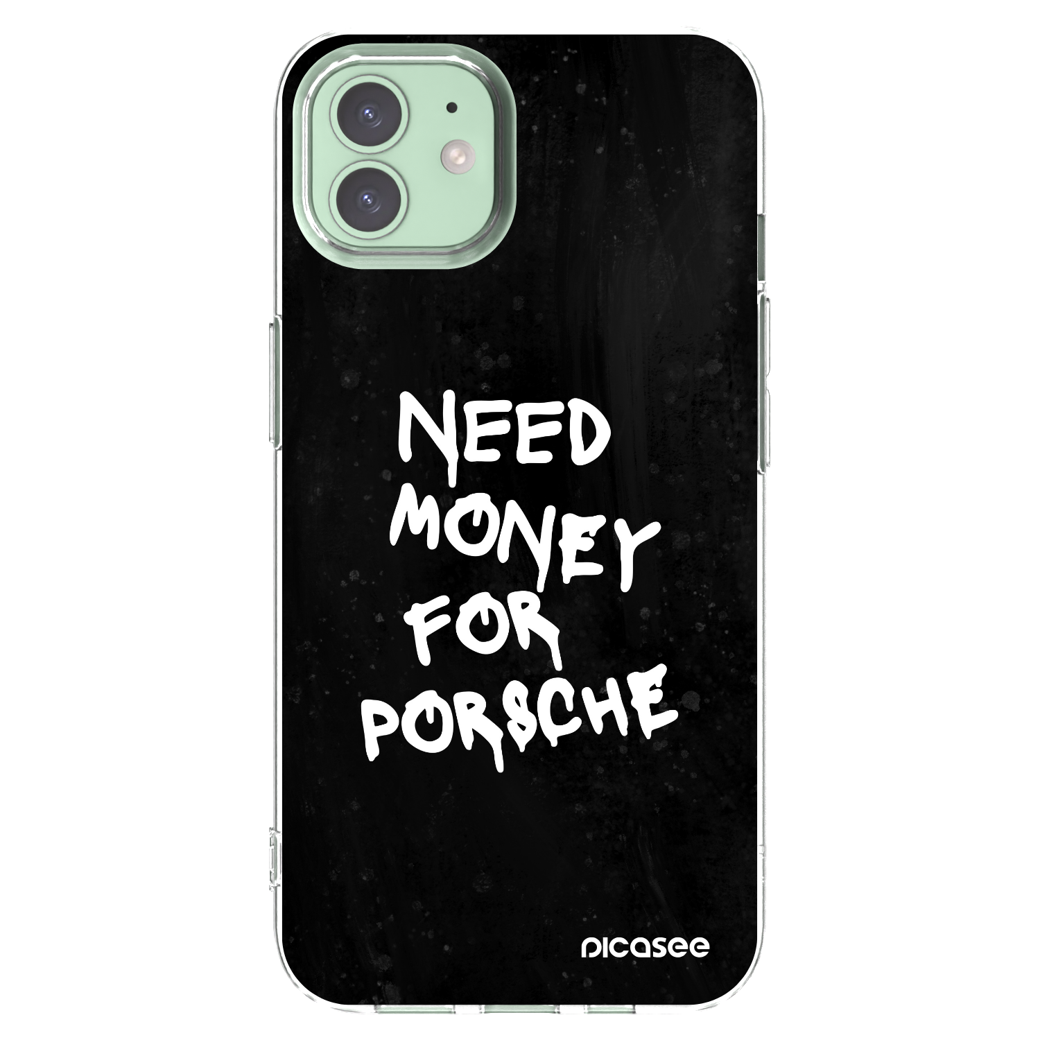 Picasee husă transparentă din silicon pentru Apple iPhone 12 - Black Dollar