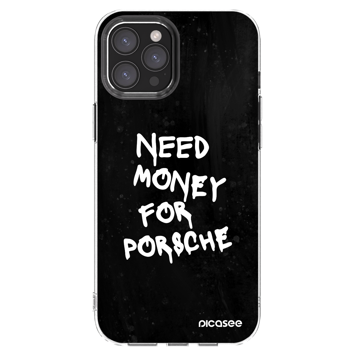 Picasee husă transparentă din silicon pentru Apple iPhone 12 Pro Max - Black Dollar