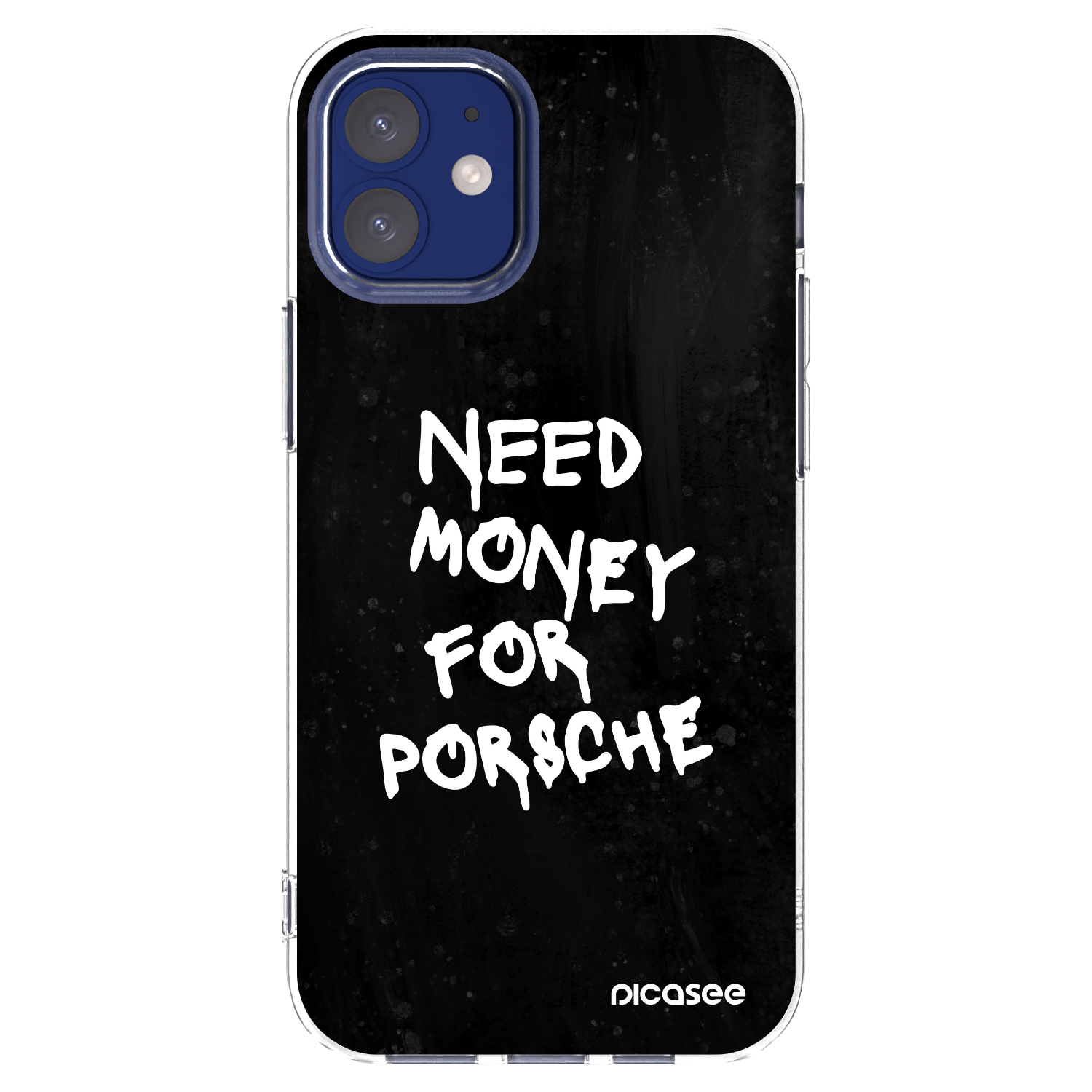 Picasee husă transparentă din silicon pentru Apple iPhone 12 mini - Black Dollar