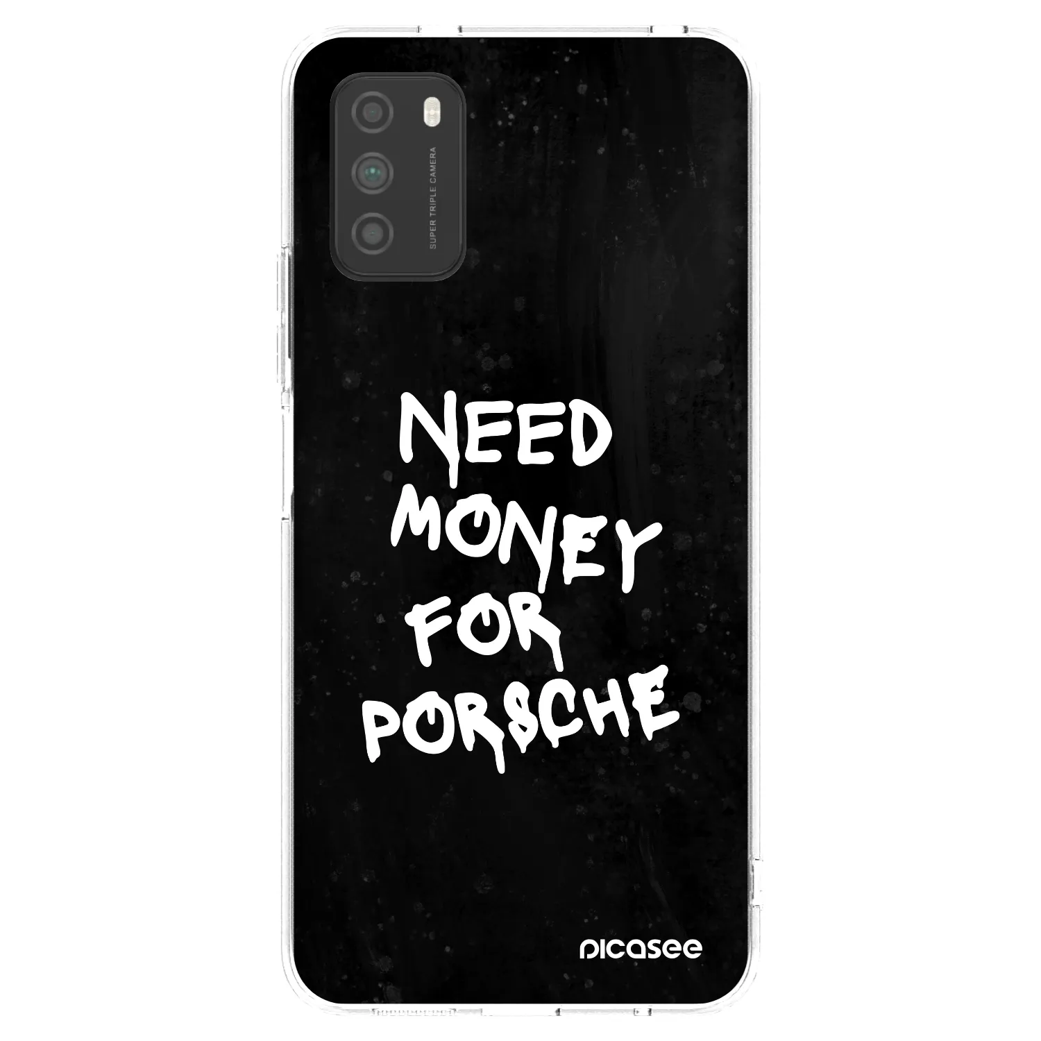 Picasee husă transparentă din silicon pentru Xiaomi Poco M3 - Black Dollar