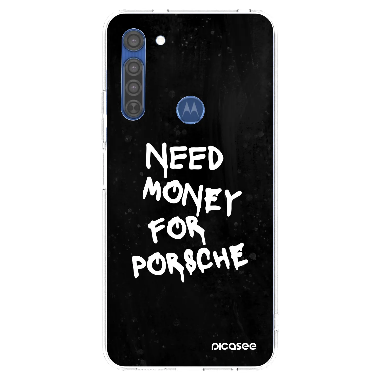 Picasee husă transparentă din silicon pentru Motorola Moto G8 - Black Dollar
