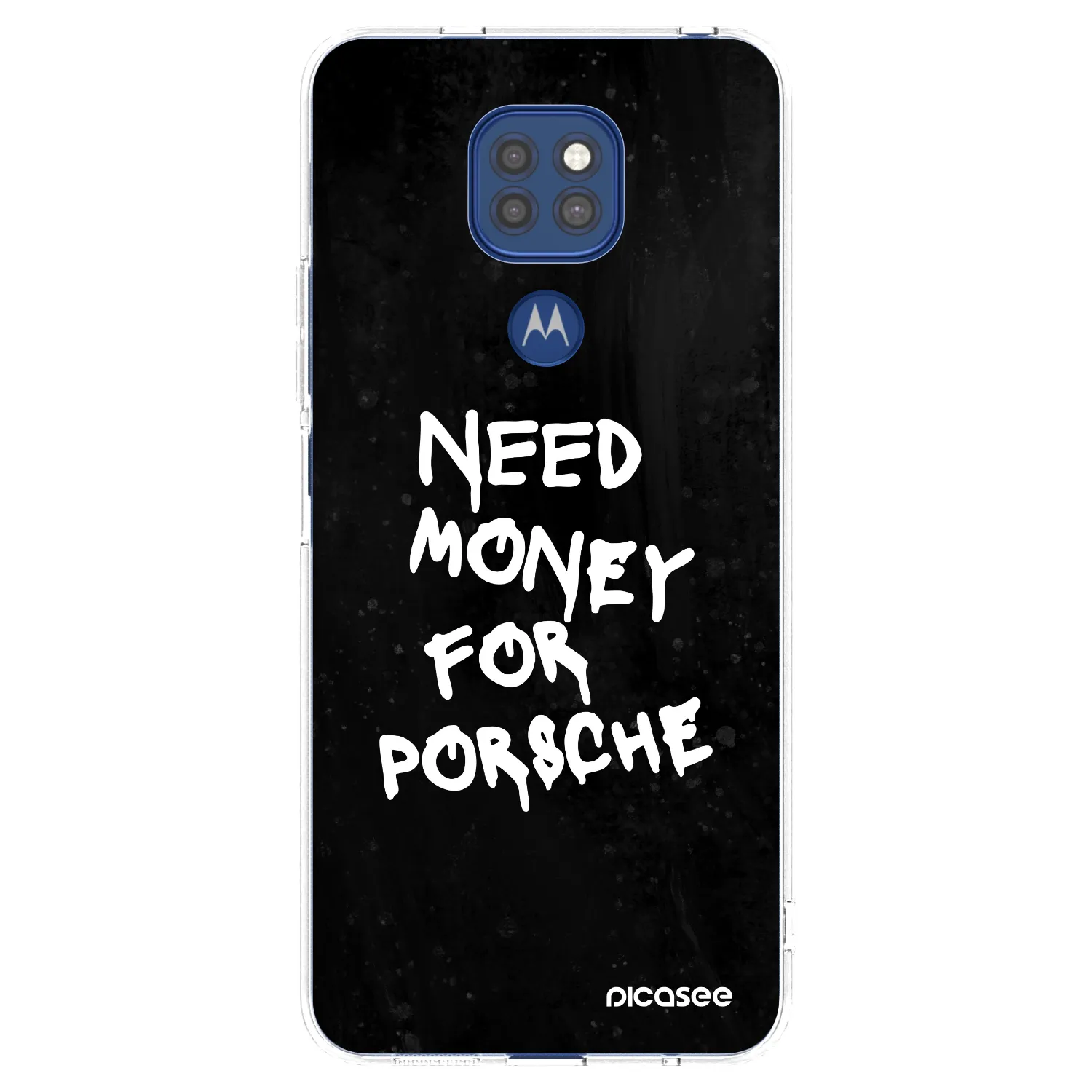 Picasee husă transparentă din silicon pentru Motorola Moto G9 Play - Black Dollar