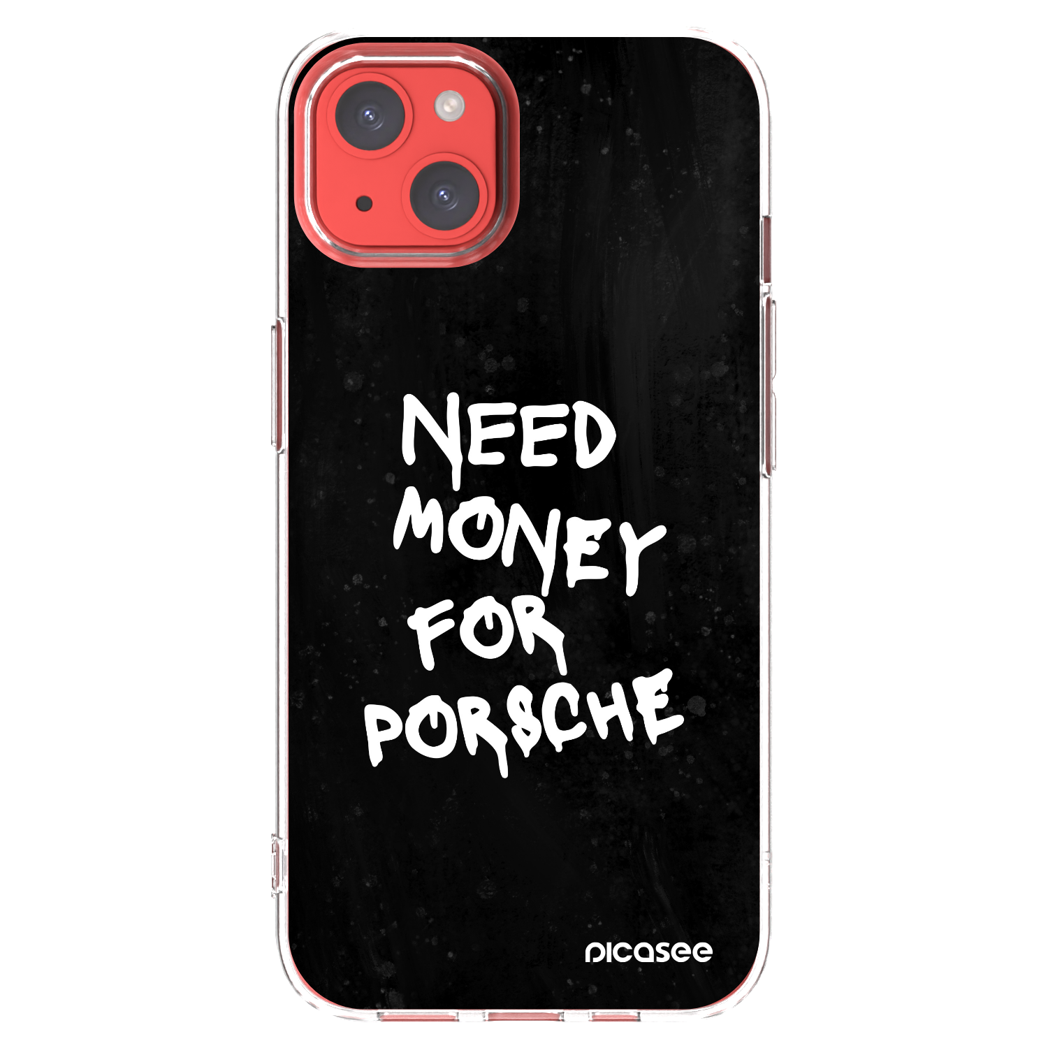 Picasee husă transparentă din silicon pentru Apple iPhone 13 - Black Dollar