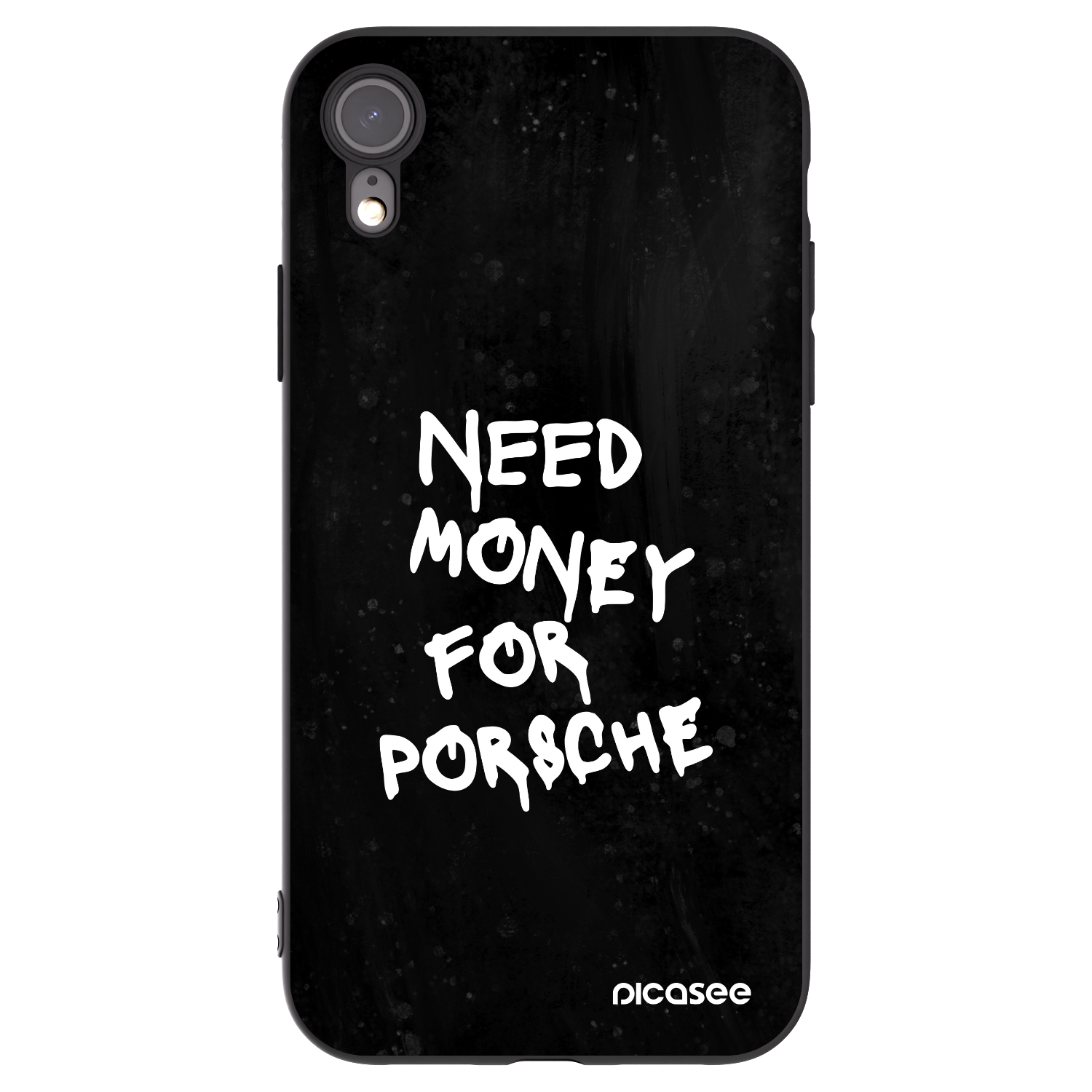 Picasee husă neagră din silicon pentru Apple iPhone XR - Black Dollar