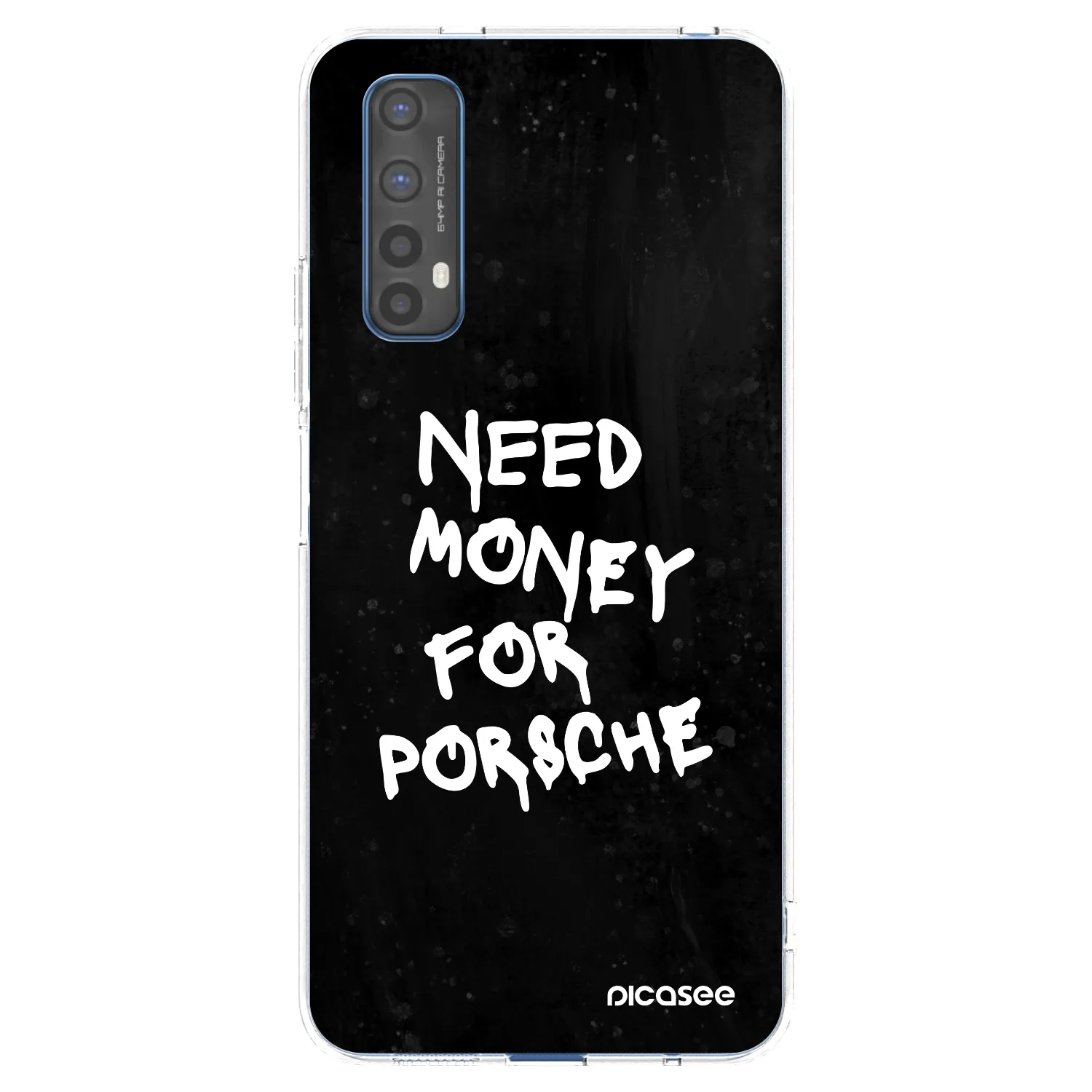Picasee husă transparentă din silicon pentru Realme 7 - Black Dollar