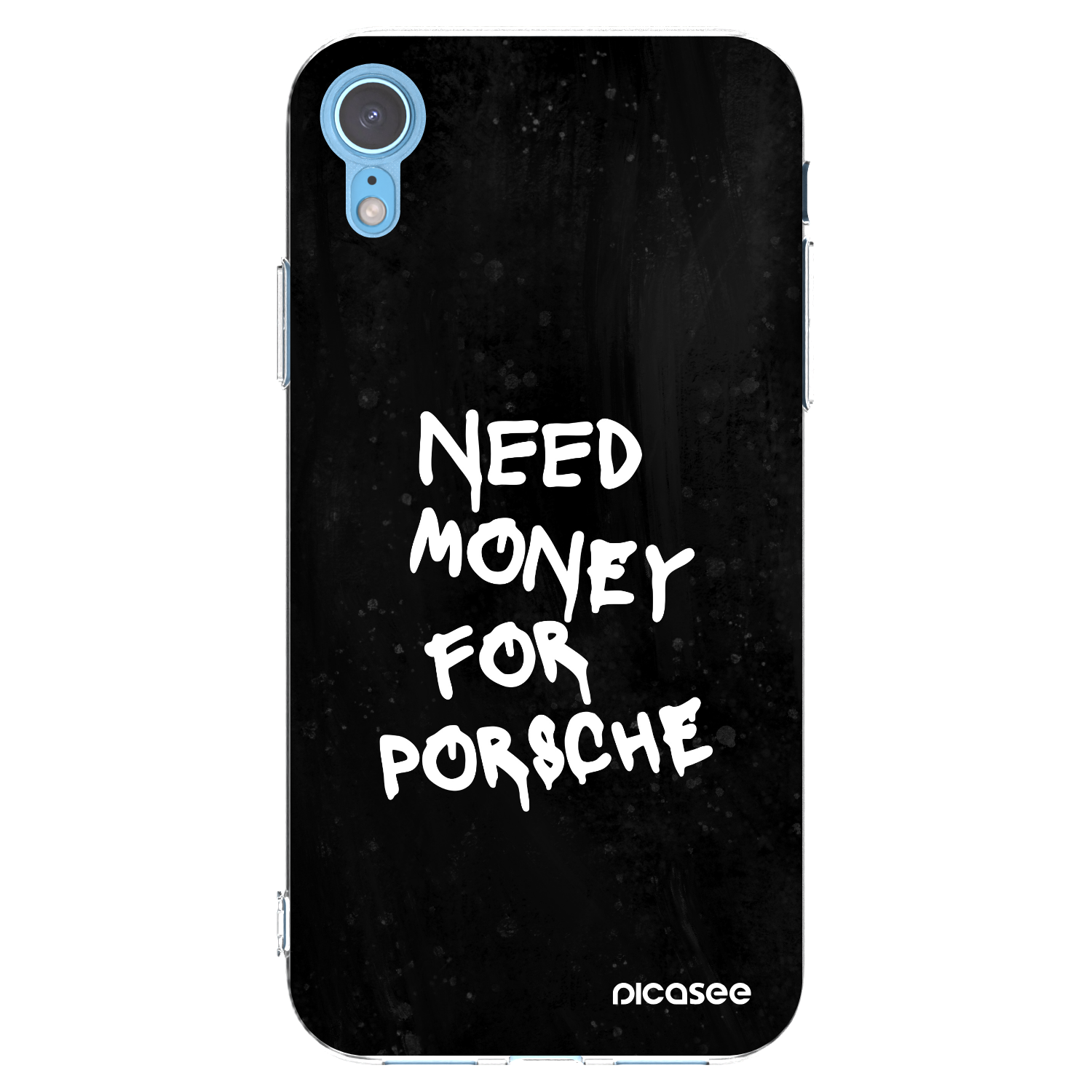 Picasee husă transparentă din silicon pentru Apple iPhone XR - Black Dollar