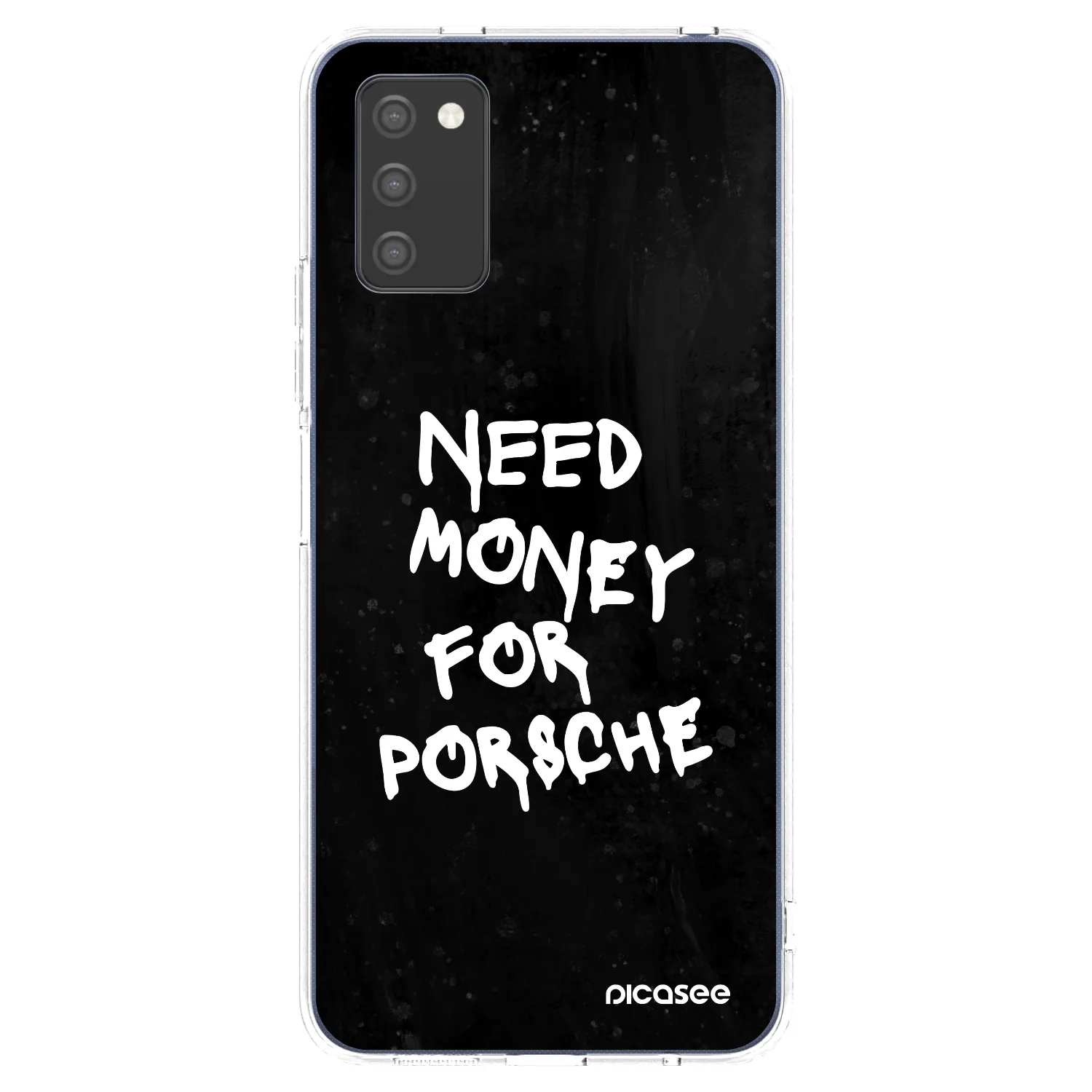 Picasee husă transparentă din silicon pentru Samsung Galaxy A03s A037G - Black Dollar