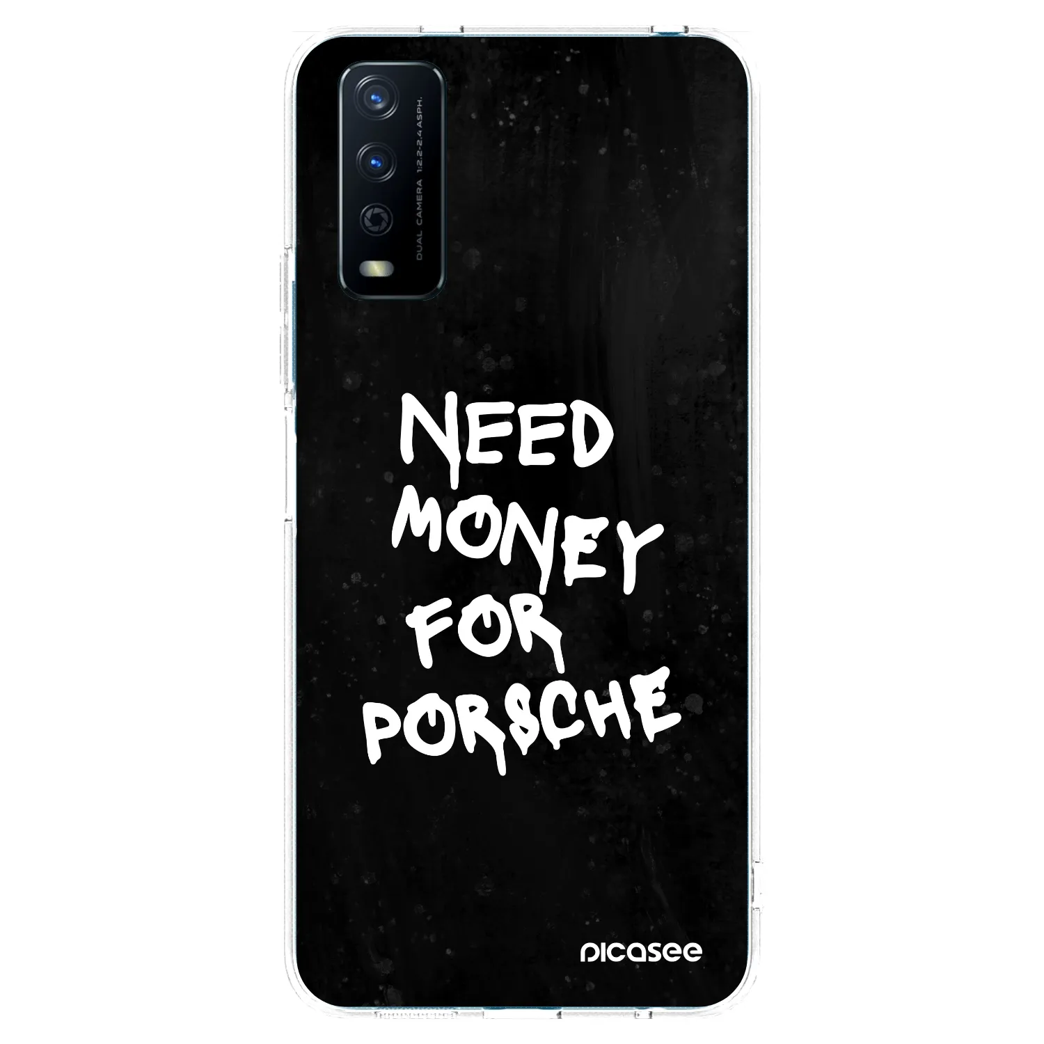Picasee husă transparentă din silicon pentru Vivo Y11s - Black Dollar