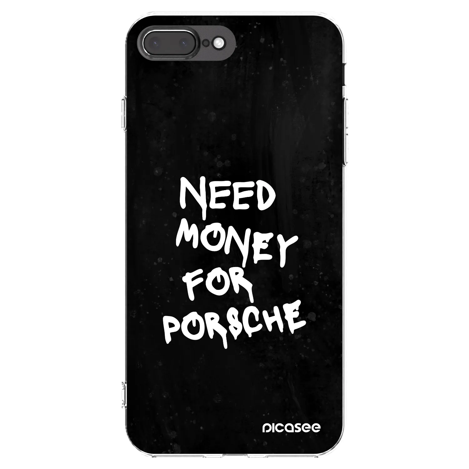 Picasee husă transparentă din silicon pentru Apple iPhone 7 Plus - Black Dollar