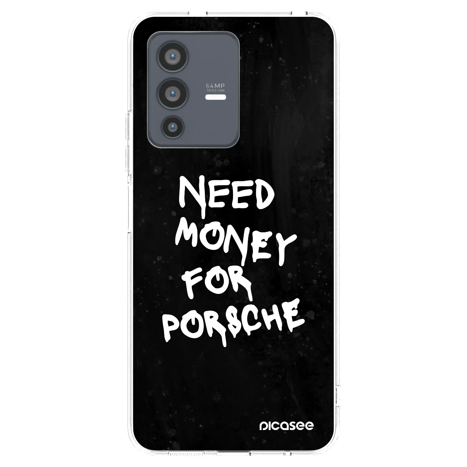 Picasee husă transparentă din silicon pentru Vivo V23 5G - Black Dollar