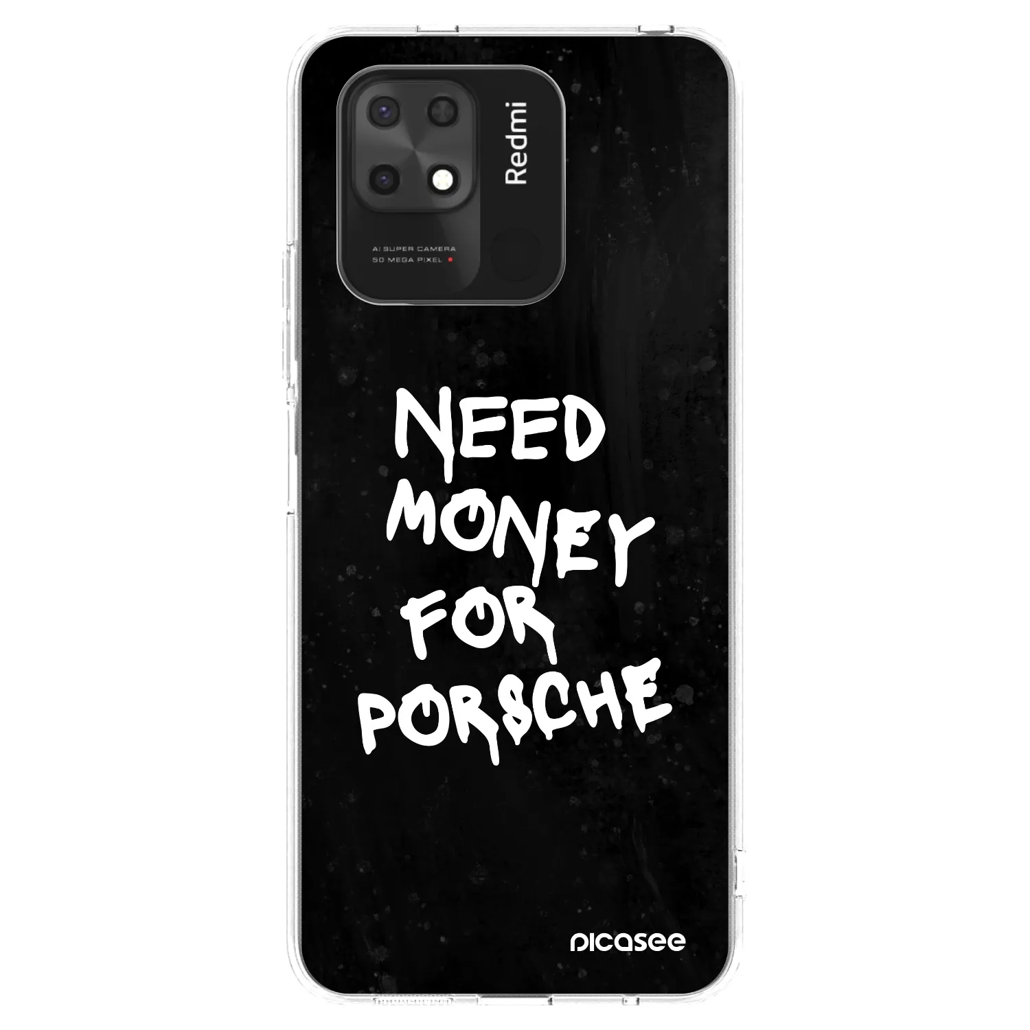 Picasee husă transparentă din silicon pentru Xiaomi Redmi 10C - Black Dollar